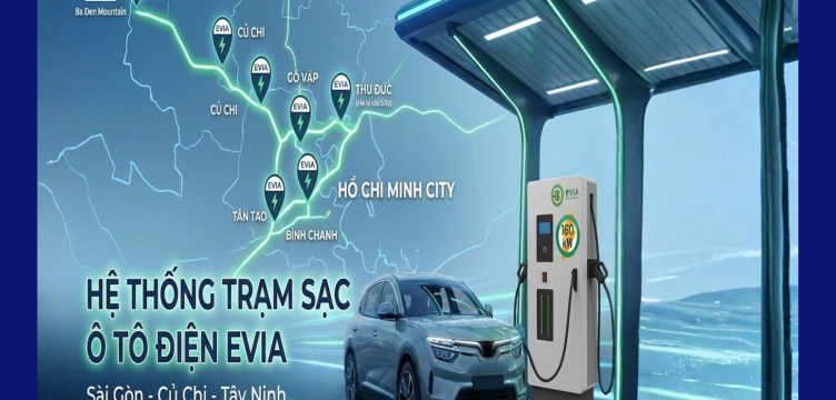 Tổng hợp mạng lưới trạm sạc ô tô điện EVIA: TP.HCM, Củ Chi và Tây Ninh