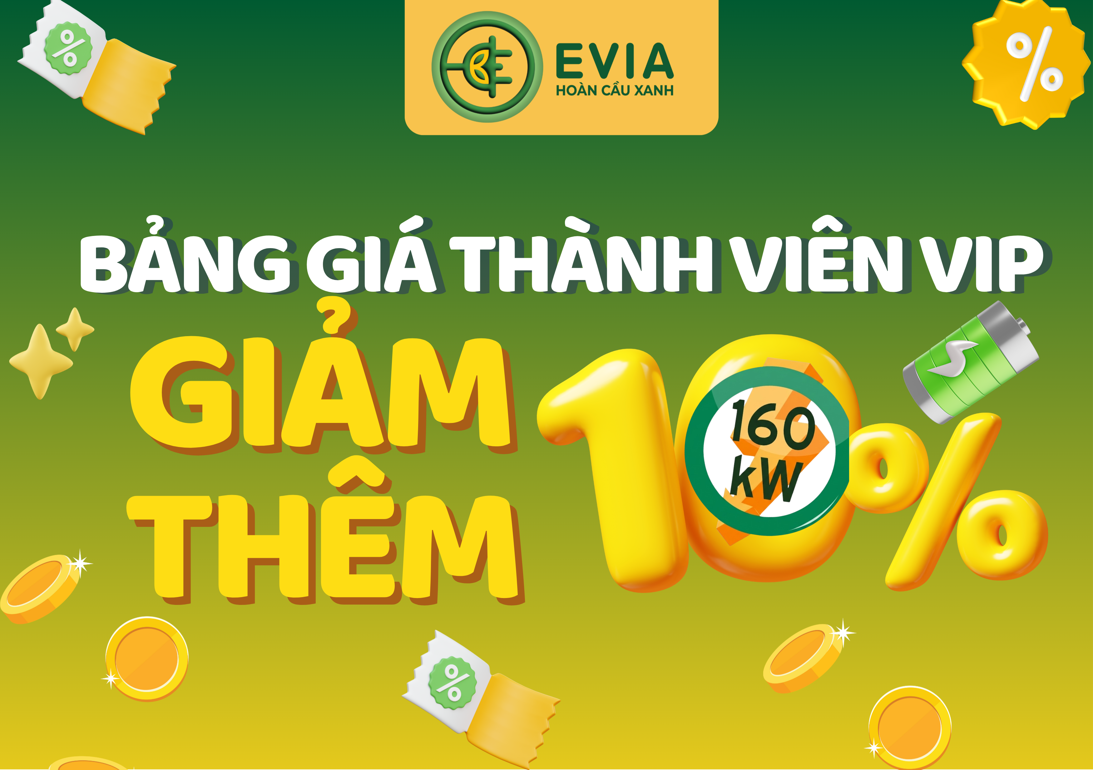 Bảng Giá Sạc Xe Điện EVIA Mới Nhất: Giảm Thêm 10% Cho Thành Viên VIP – Chỉ Từ 4.950đ/kWh